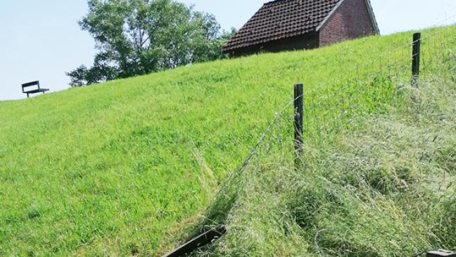 Deichzaun kaputtgefahren