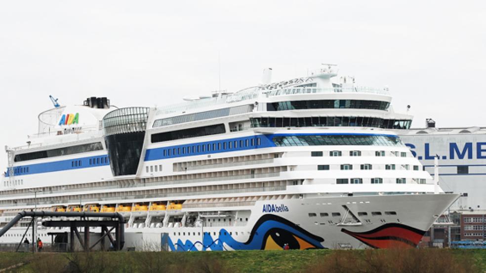 Die »AIDAbella« wurde 2008 bei Meyer gebaut. Auch dieses Schiff fährt für den Großkunden »Carnival Corporaten  © Archivfoto: Hanken