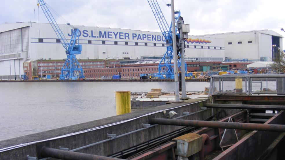 Die Kurzarbeit auf der Meyer Werft endet jetzt am Donnerstag.  © Foto: RZ-Archiv