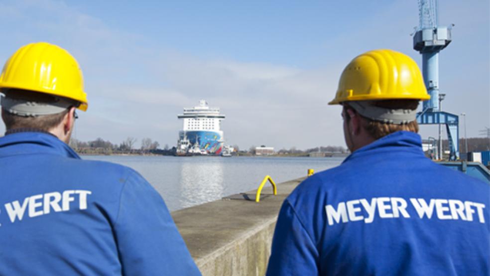Auf der Meyer Werft hat es jetzt eine vorläufige Einigung gegeben.  © Foto: Meyer Werft