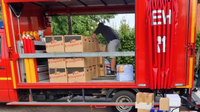 Hilfsgüter auf dem Weg nach Rheinland-Pfalz