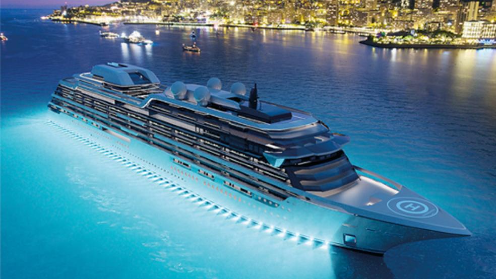 Eine Computeranimationen der M/Y Njord: Das Schiff soll 117 Appartements bieten .  © Foto: Meyer Werft