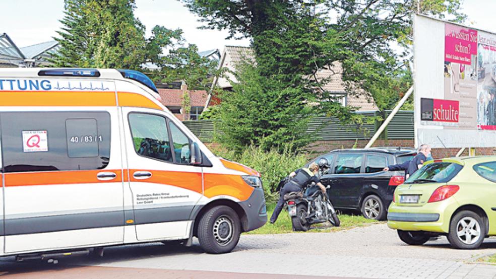 Der Motorradfahrer erlitt Verletzungen am Fuß. © Foto: Wolters