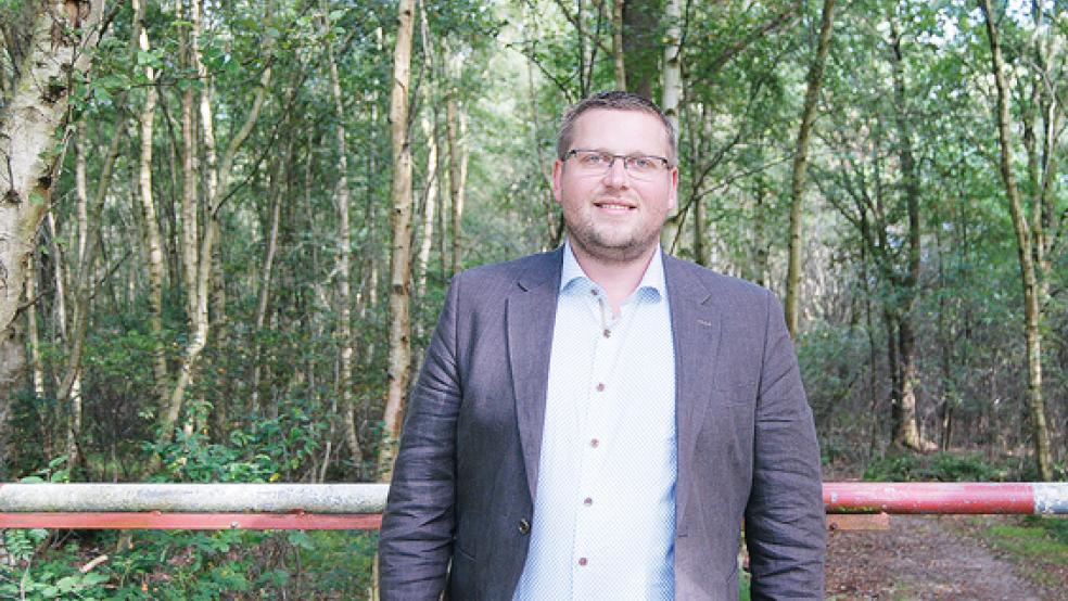 »Ich bin gerne in der freien Natur.« Deshalb ist das Landschaftsschutzgebiet Wymeer am Brualer Schloot einer der Lieblingsplätze von Jens Völker.  © Foto: Hoegen