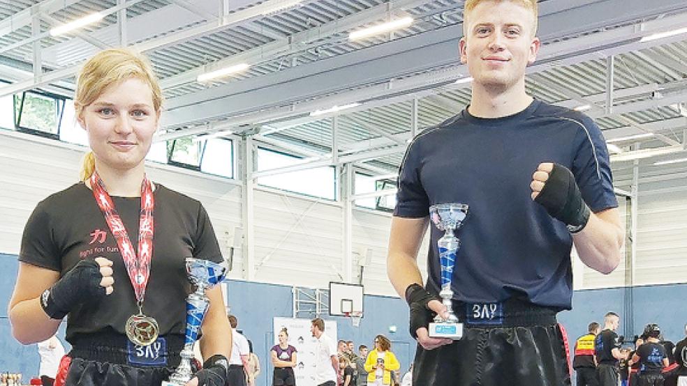 Finja Schmidt und Timo Vry kämpften erfolgreich bei den »German Open« der Budo Akademie Europa (BAE) in Osterholz-Scharmbeck.  © Foto: Chikara-Gym Bunde