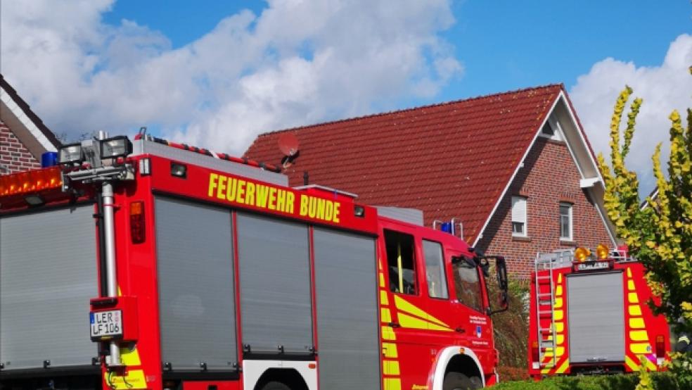 Die Feuerwehr war heute Mittag in Bunde im Einsatz.  © Feuerwehr