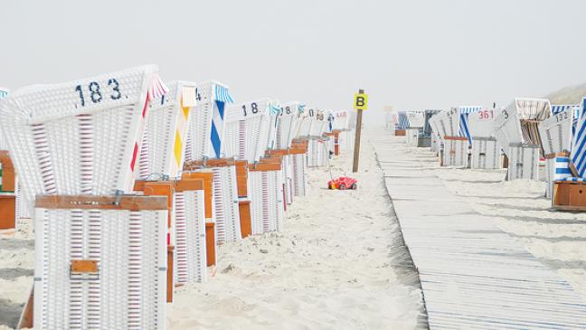 Windstrom-Trasse quer durch Baltrum