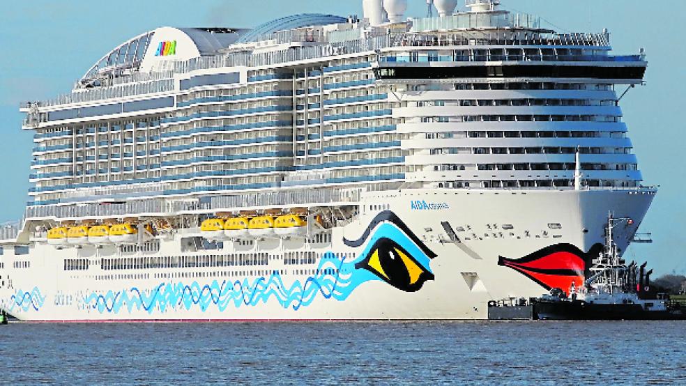 Die „AIDAcosma“ traf noch an diesem Montag in Bremerhaven ein.   © Assies