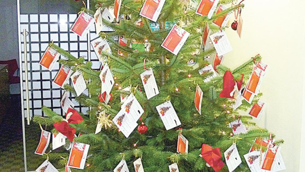 In der Sparkasse in Weener wird bald wieder der Wunschbaum stehen.  © Foto: RZ-Archiv