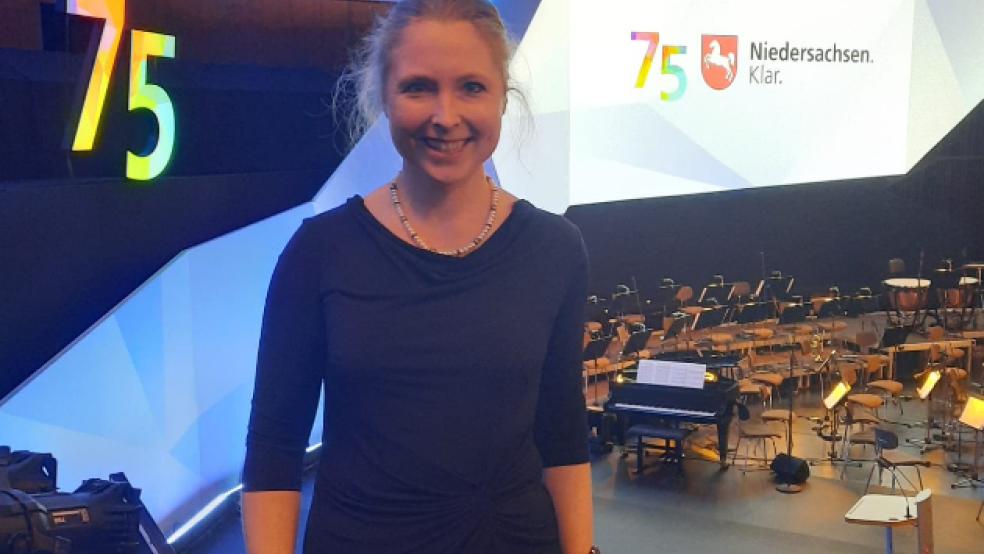 Grietje Kammler trat beim Festakt zum Landesjubiläum in Hannover als Kulturbotschafterin auf.  © Landschaft