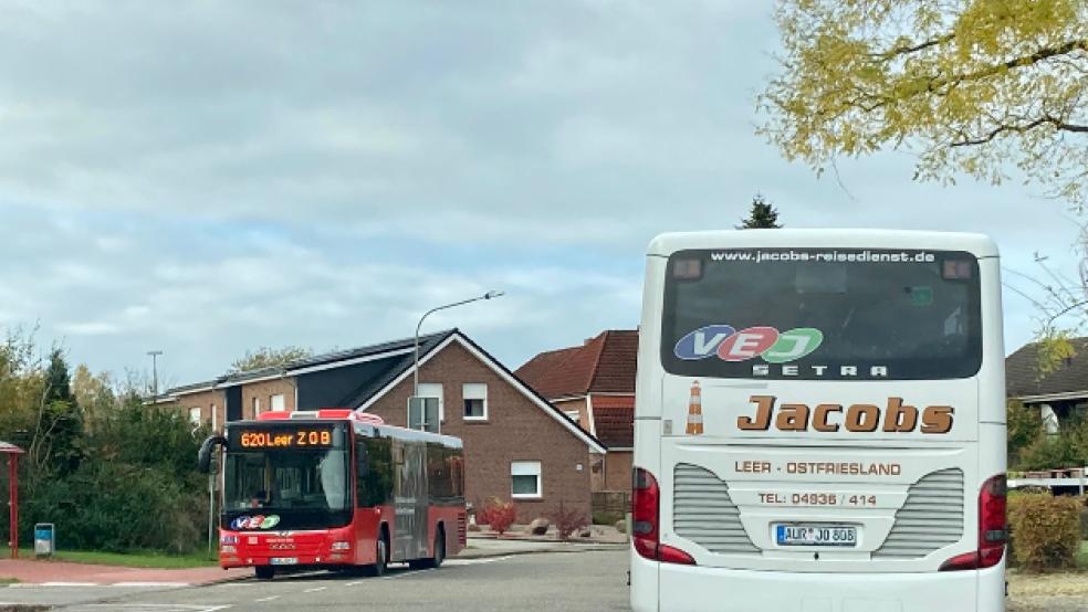 An der Wiesenstraße fahren auch die Busse ab. © Boelmann 