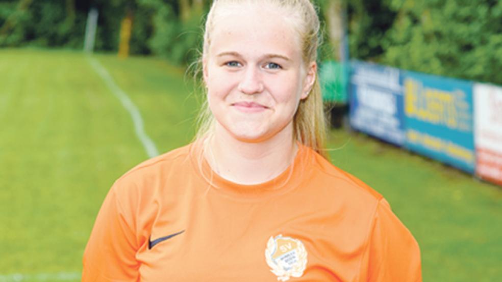Alina Smeenge erzielte alle drei Tore für ihr Team.  © Foto: Yzer