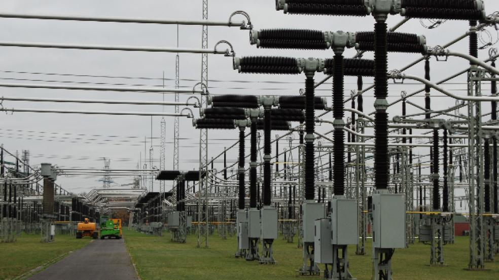 Auf dem Gelände des Umspannwerks in Diele soll eine Elektrolyse-Anlage mit 100 Megawatt Leistung aufgebaut werden. © Archivfoto: Hoegen