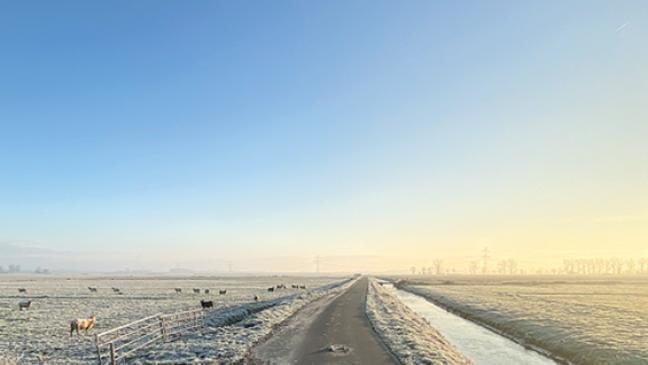 Winterliche Landschaft am Schottvennenweg und Katjetief
