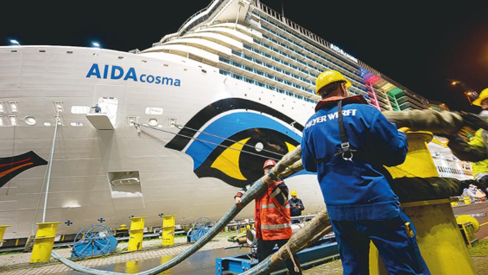 Das Kreuzfahrtschiff »AIDAcosma« hat die Meyer Werft in diesem Jahr abgeliefert.  © Foto: Meyer Werft