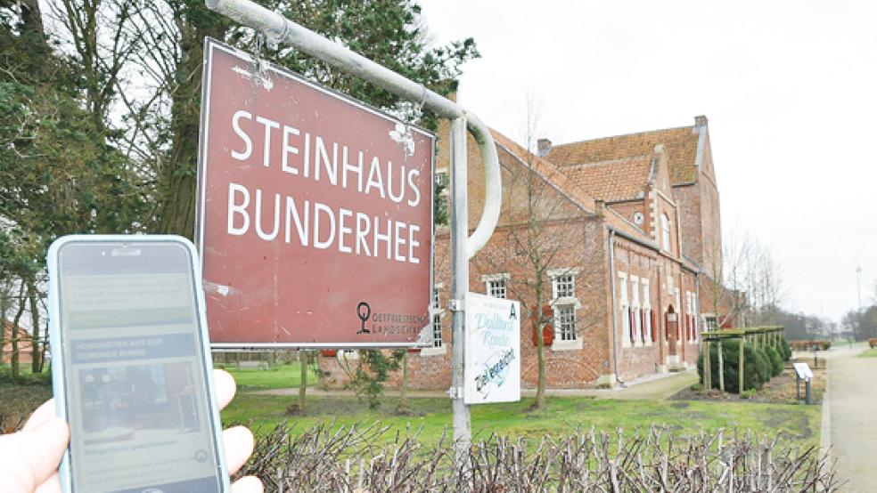 Auch beim Steinhaus in Bunderhee soll ein Wifi-Standort für einen kostenlosen Internetzugang eingerichtet werden. Eine Nutzung des W-LAN-Netzes im Park in den Abend- und Nachtstunden soll aber nicht möglich sein.  © Foto: Boelmann