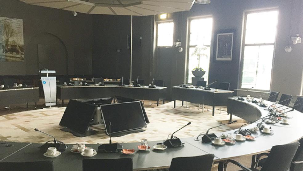 Der Sitzungssaal für die 25 Ratsmitglieder der Gemeinde Oldambt in Winschoten.  © Foto: Kuper