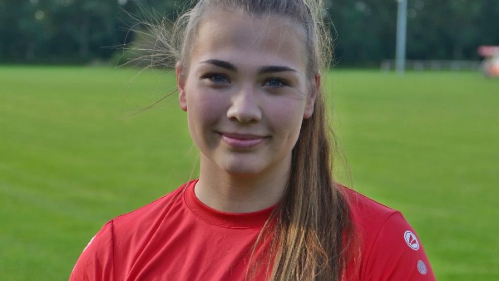 Stürmerin Wiebke Boelen erzielte in Holtriem das 1:0 für die SG Leer 04/Bingum. © Foto: Foto: Ammermann