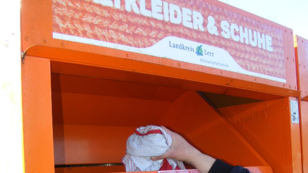 Im Auftrag des Landkreises Leer wurden 2021 rund 600 Tonnen Alttextilien in gesammelt. Hinzu kommen Sammlungen von anderen Firmen und zu karitativen Zwecken. © Foto: Szyska