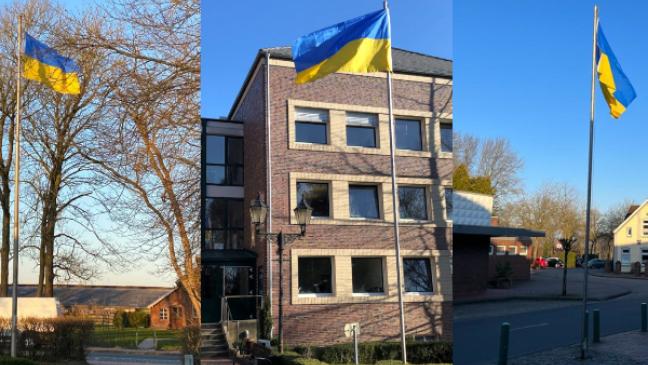 Rheiderland zeigt Flagge für Ukraine
