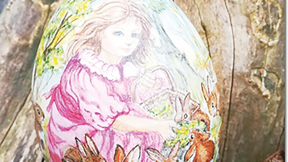 Auch Annelie Bahns aus Kirchborgum ist mit ihren Werken (hier ein Beispiel) auf dem Ostermeiermarkt zu finden.<br />  © Foto: privat