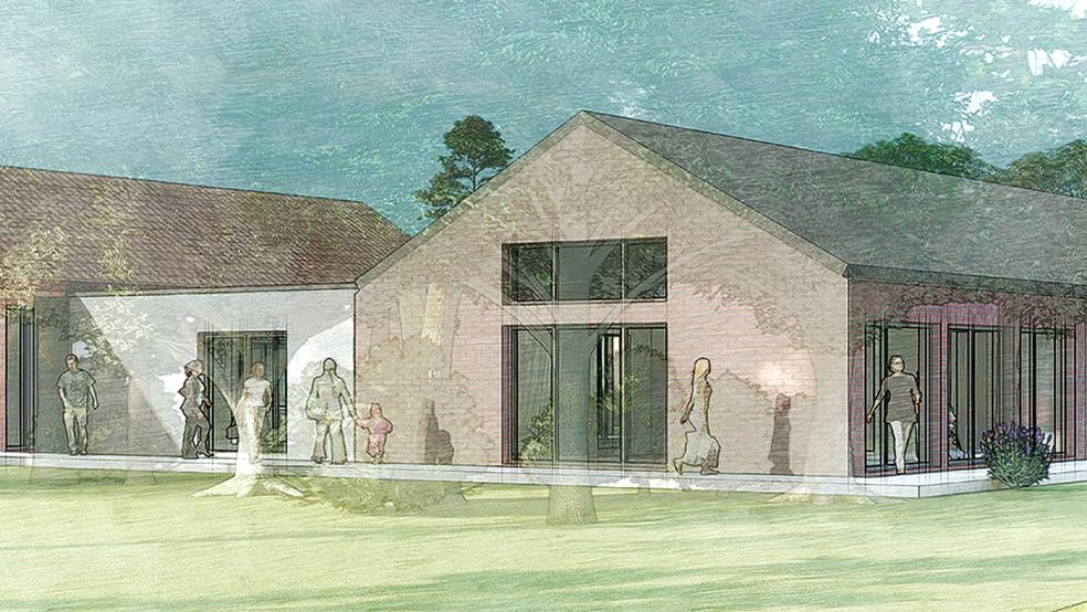 So soll das neue Kunst- und Kreativhaus Holthusen aussehen (Ansicht von der Mittelstraße aus).  © Visualisierung: Thalen Consult