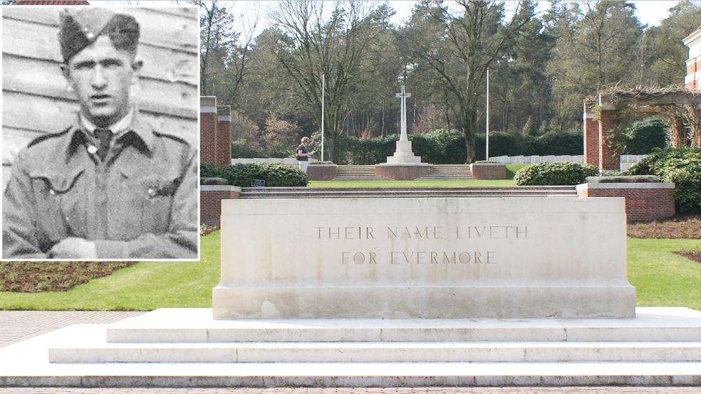 Bei den schweren Kämpfen im Rheiderland kam der Kanadier Maurice George Dumas um. Großes Foto: Auf dem Soldatenfriedhof in Holten (Niederlande) wurden kanadische Soldaten, die im Rheiderland ihr Leben ließen, unter anderem beigesetzt. Doch Dumas war nicht darunter.  © Fotos: privat