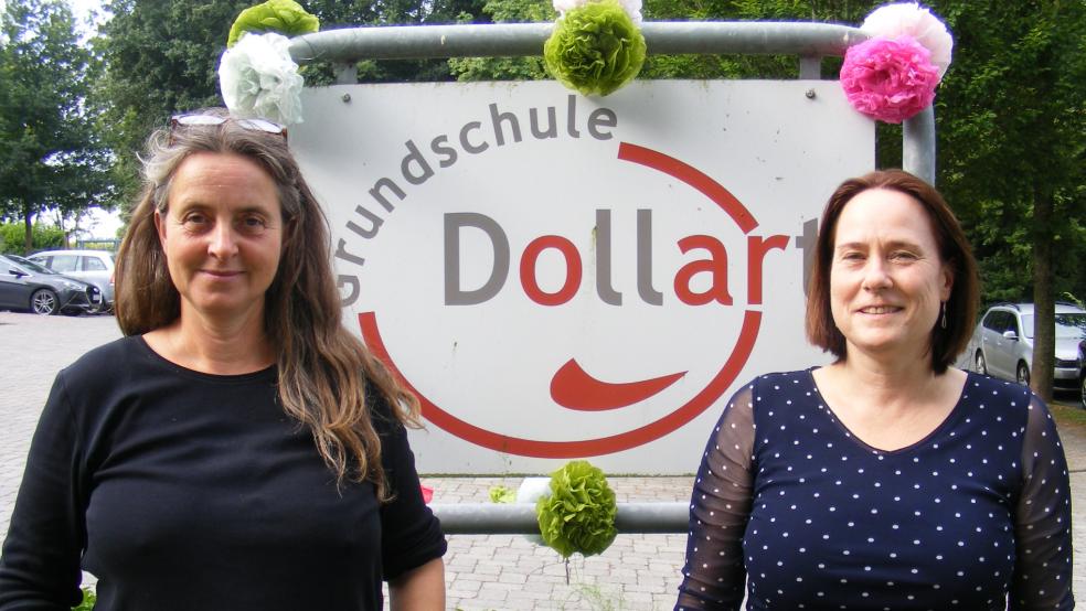 Die kommissarische Nachfolge von Sandra Adler (rechts) als Leiterin der Grundschule Dollart tritt Bianka Mayer an. © Foto: Szyska