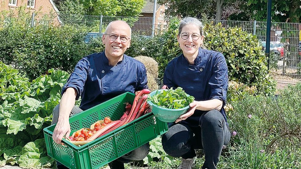 Auch im eigenen Garten wachsen Zutaten für die Eisspezialitäten von Vanessa und Andreas Karafotias.  © Foto: privat
