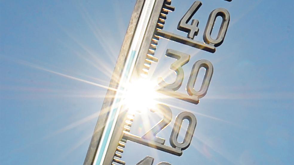 Die Thermometer könnten im Rheiderland heute bis zu 38 Grad Celsius anzeigen, sagt Wetterexperte Jannes Wessels.  © Foto: dpa