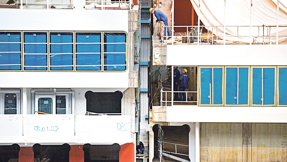 Die »Arvia« soll dem Vernehmen nach bis zum Jahresende an die britische Reederei P & O übergeben werden.  © Foto: P & O Cruises