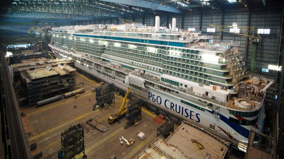 Am kommenden Samstag verlässt die "Arvia" das Baudock der Meyer Werft. © Meyer Werft