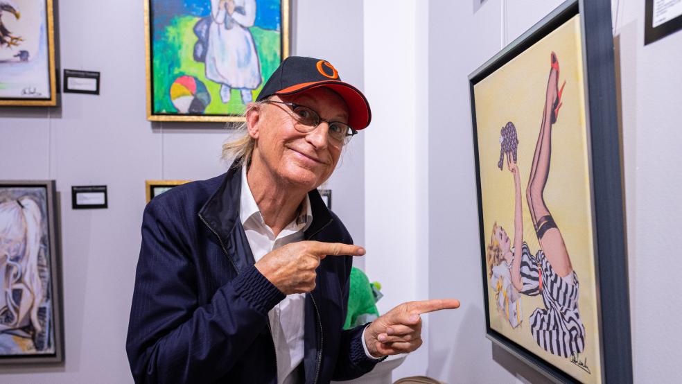 Die Waalkes-Gemälde mit dem typischen Otto-Humor erzielen bei Sammlern inzwischen sechsstellige Beträge.  © Kirchner (dpa)