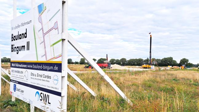 Baubeginn in Bingumer Baugebiet