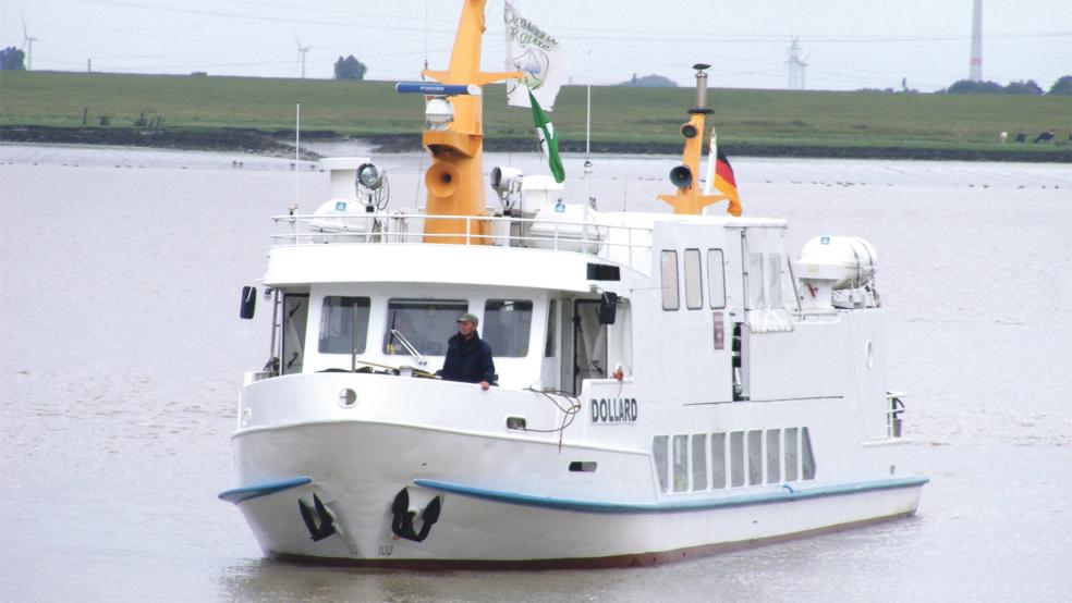 Das Fahrgastschiff MS Dollard pendelt ab sofort mittwochs und samstags zwischen Ditzum, Emden und Delfzijl. Letzter Fährtag in der laufenden Saison ist der 28. September.  © Foto: Szyska