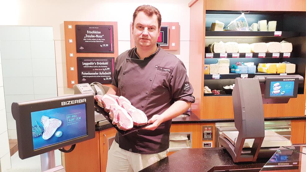 Die Weeneraner Fleischerei Leggedör muss im kommenden Jahr deutlich mehr Geld für Strom und Gas bezahlen. Geschäftsführer Markus Leggedör schlägt Alarm.  © Foto: Berents/Archiv