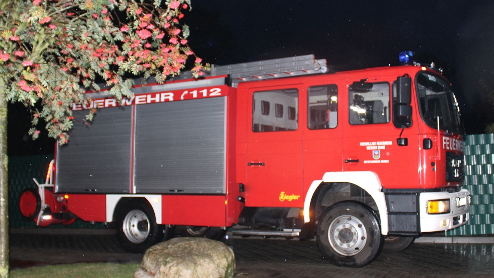 Die Feuerwehr war heute Abend an der Emsstraße in Weener im Einsatz © Feuerwehr/Rand