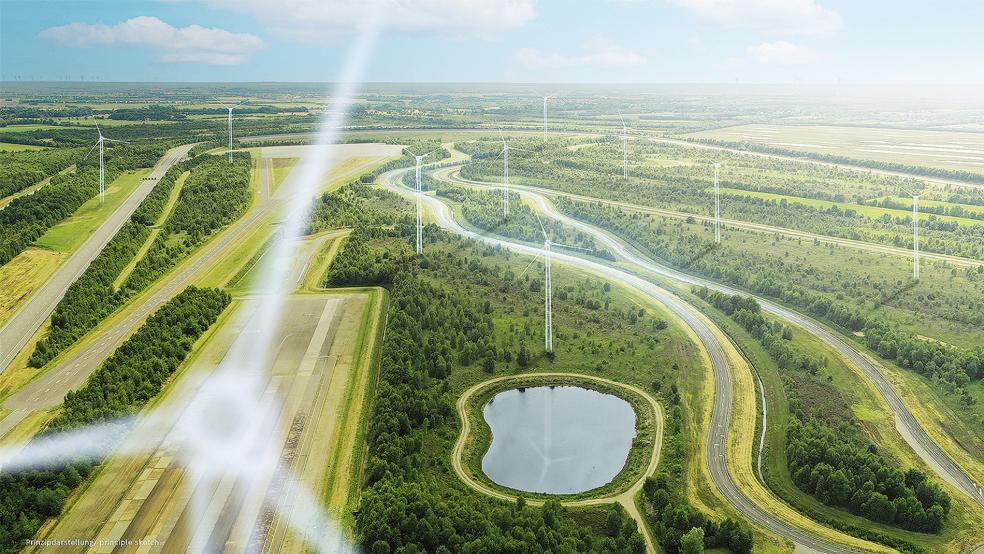 Das Testgelände in Papenburg wird zum Energiegelände. Mercedes Benz plant hier den Bau eines Windparks.  © Foto: Mercedes Benz