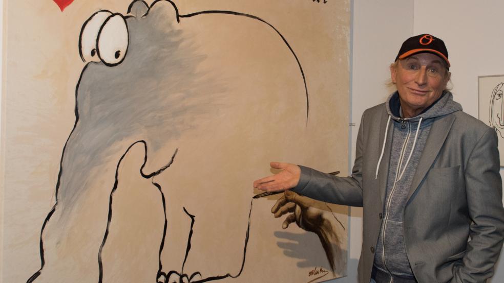 »Staaark - mein Ottifant steht jetzt im Duden!«, freut sich Kult-Komiker Otto Waalkes. © Seeger (dpa)
