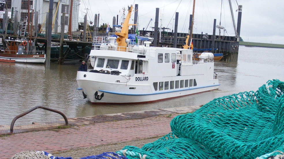 Das Fahrgastschiff »MS Dollard« war am Mittwoch zum letzten Mal in dieser Saison zwischen Ditzum (Bild), Emden und Delfzijl unterwegs. © Szyska