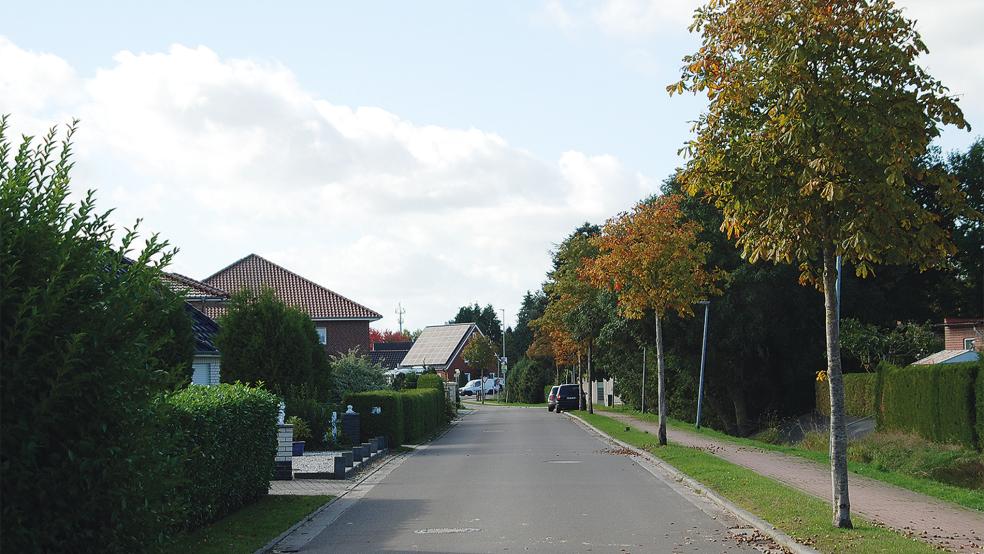 Auch wenn ein Gewerbegebiet hier noch in weiter Ferne ist: Am Kastanienweg am Ortseingang von Bunde soll das Pumpwerk für die Kanalisation dieser Gewerbeflächen und für das künftige Wohngebiet in diesem Bereich gebaut werden.  © Foto: Hoegen
