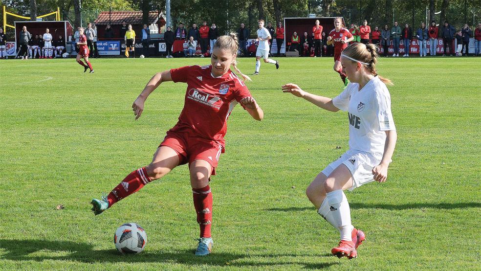 Michelle van-Göns und der SV TiMoNo zeigten gegen Aurich eine ansprechende Leistung..  © Foto: Ammermann
