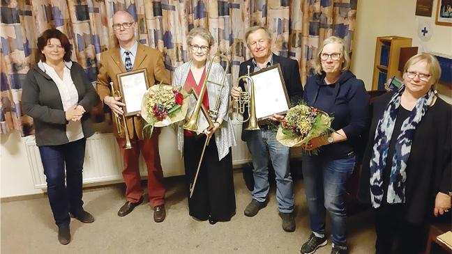 Trio seit 50 Jahren im Posaunenchor aktiv