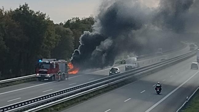 Auto geht in Flammen auf