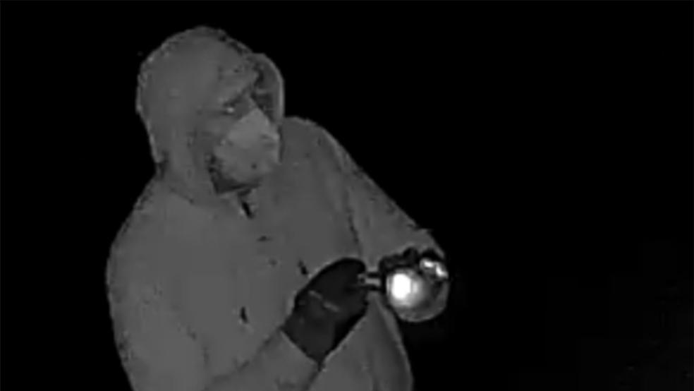 Dieses Bild aus einer Siedlung in Wiesmoor soll den mutmaßlichen Täter zeigen. © Polizei