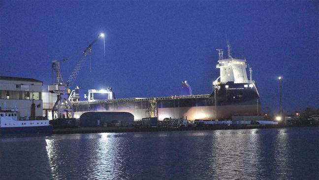 Neues Frachtschiff läuft vom Stapel