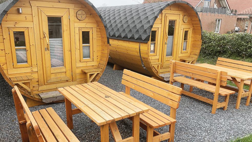 Die Übernachtungsfässer können ab dem 1. April genutzt werden.  © Foto: Busemann