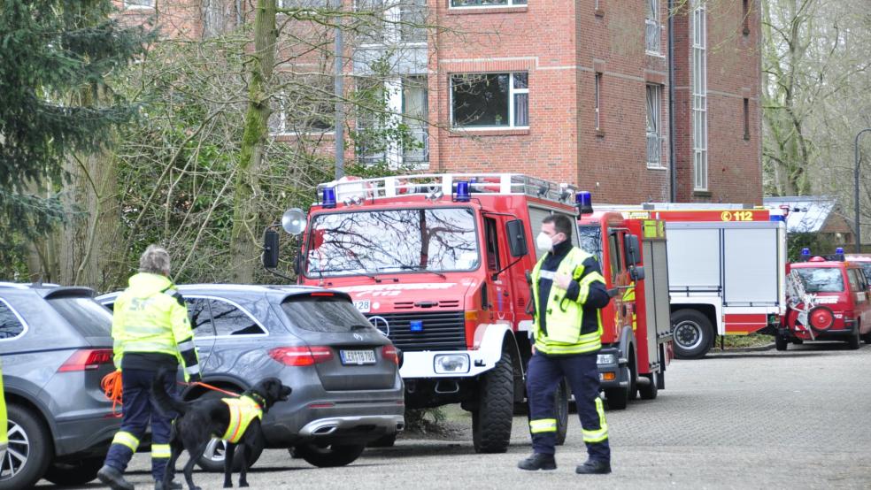 Polizei und Feuerwehr haben nach einem vermissten Kind gesucht, unter anderem mit Hunden und Drohnen. © Wolters