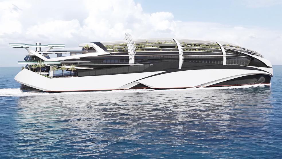 Zeit-Reise auf hoher See: So könnte das Kreuzfahrtschiff der Zukunft aussehen. © Foto: Meyer Werft