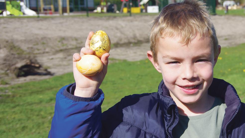 Bente Andreas Bruns fand das goldene Ei.  © Kunanz